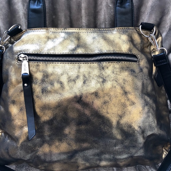 Colab NWT 👜 Gold and Black Distressed Look Purse - Picture 9 of 9